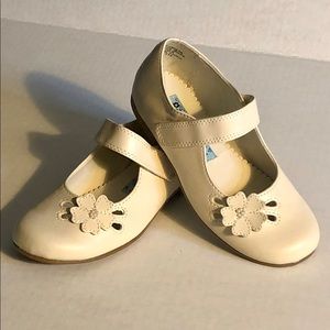 Rachel Shoes Christa Bone/Beige Toddler Girl Flats